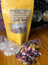 Load image into Gallery viewer, Magickal loose incense spell blends with crystals
