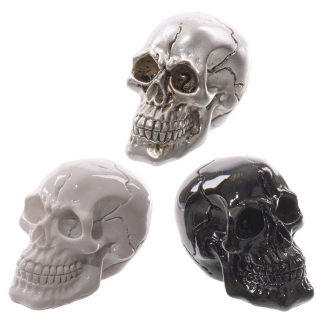 Mini skull ornament (choose colour)