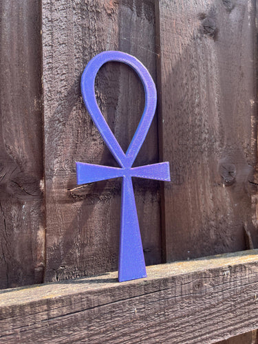 Chameleon colour shifting blue and purple 3D printed Ankh Egyptian other colour options available