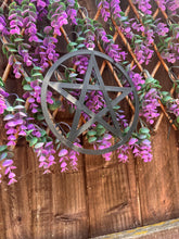 Load image into Gallery viewer, Black 3D printed pentagram pentacle other colour options available
