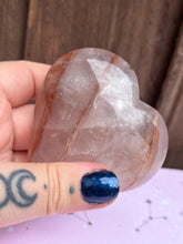 Load image into Gallery viewer, Large fire quartz crystal heart carving
