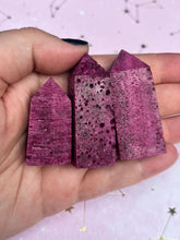 Load image into Gallery viewer, Rare honeycomb ruby crystal towers high quality
