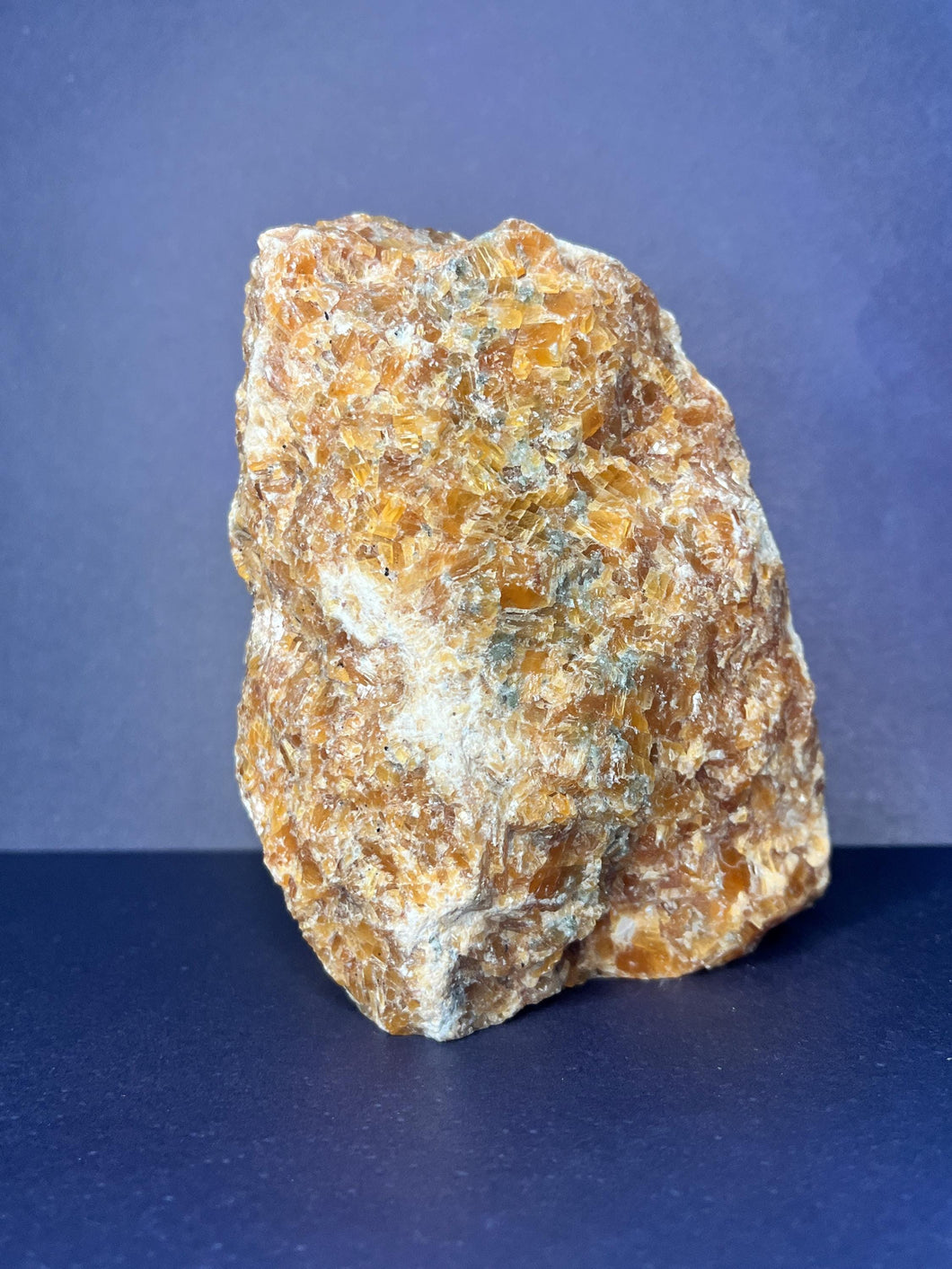 Large raw sunstone cut base flashy crystal specimen