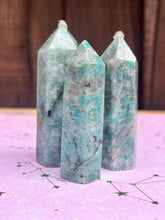 Load image into Gallery viewer, High quality amazonite with smokey quartz crystal towers
