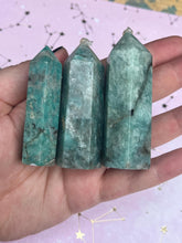 Load image into Gallery viewer, High quality amazonite with smokey quartz crystal towers
