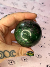 Load image into Gallery viewer, Ruby in fuchsite crystal sphere
