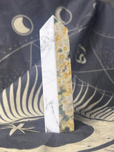 Load image into Gallery viewer, Ocean jasper white jasper half and half crystal tower
