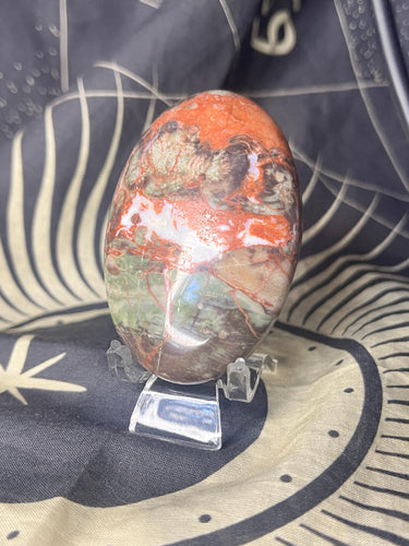 High quality money agate palmstone carving
