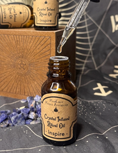 Load image into Gallery viewer, Crystal infused witchcraft ritual oil - Motivation and Inspiration Sodalite - MoonChild Magick Apothecary
