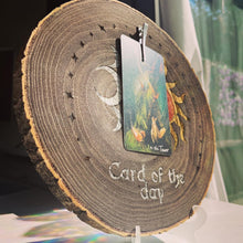 Load image into Gallery viewer, Handmade hand painted card of the day tarot oracle holder with stand
