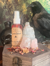 Load image into Gallery viewer, Crystal infused enhanced rose water - Face Mist and Room Spray with Rose Quartz - MoonChild Magick Apothecary
