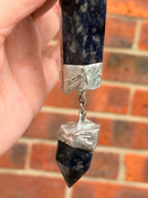 Load image into Gallery viewer, Chained sodalite pendant with stainless steel chunky chain
