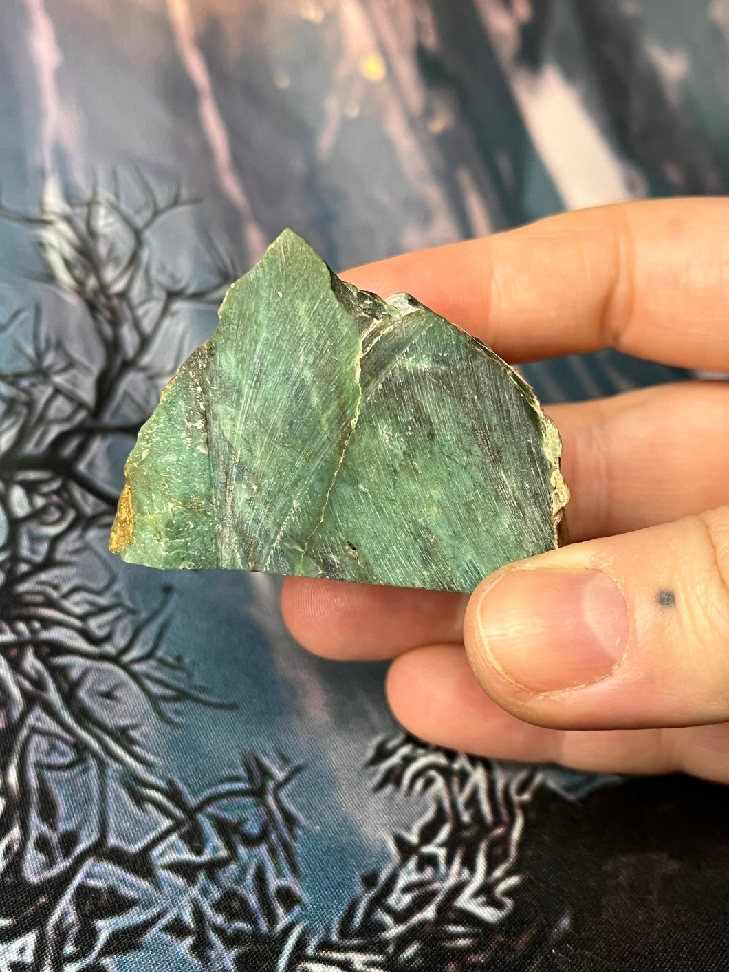 Raw chrysoprase specimen