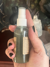 Load image into Gallery viewer, Crystal infused witchcraft ritual spray - Riches and Manifesting Green Aventurine - MoonChild Magick Apothecary
