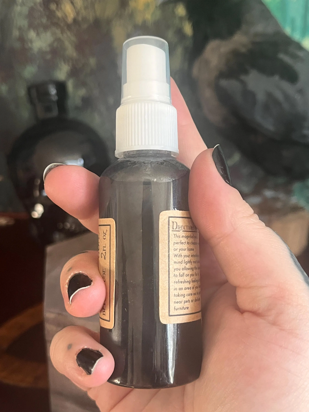 Crystal infused witchcraft ritual spray - Hex removal and Protection Black Tourmaline - MoonChild Magick Apothecary