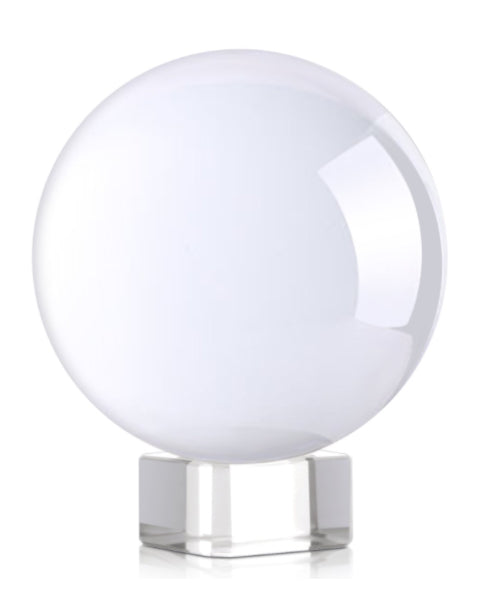 Clear crystal ball with stand